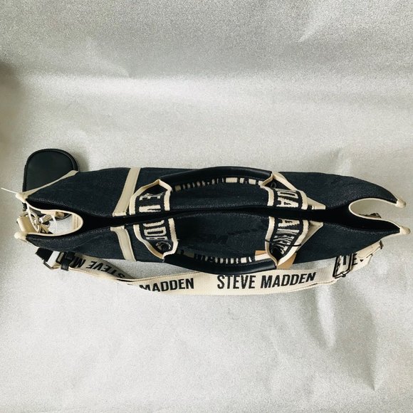 Steve Madden Black Bsantam Tote Bag Purse with Black Coin Purse TikTok Viral - Picture 5 of 11